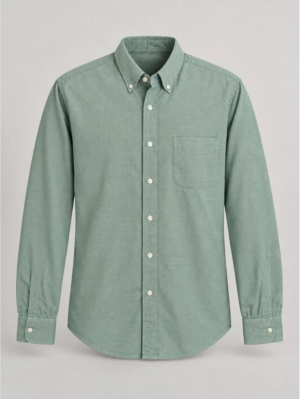 J.Crew Men’s L Secret Wash Slim Untucked Sage Green Cotton Shirt